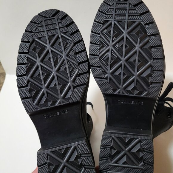 Converse Chuck 70 De Luxe Heel Leather Hi Platform A06145C Black Leather Boots 9 - Picture 5 of 9